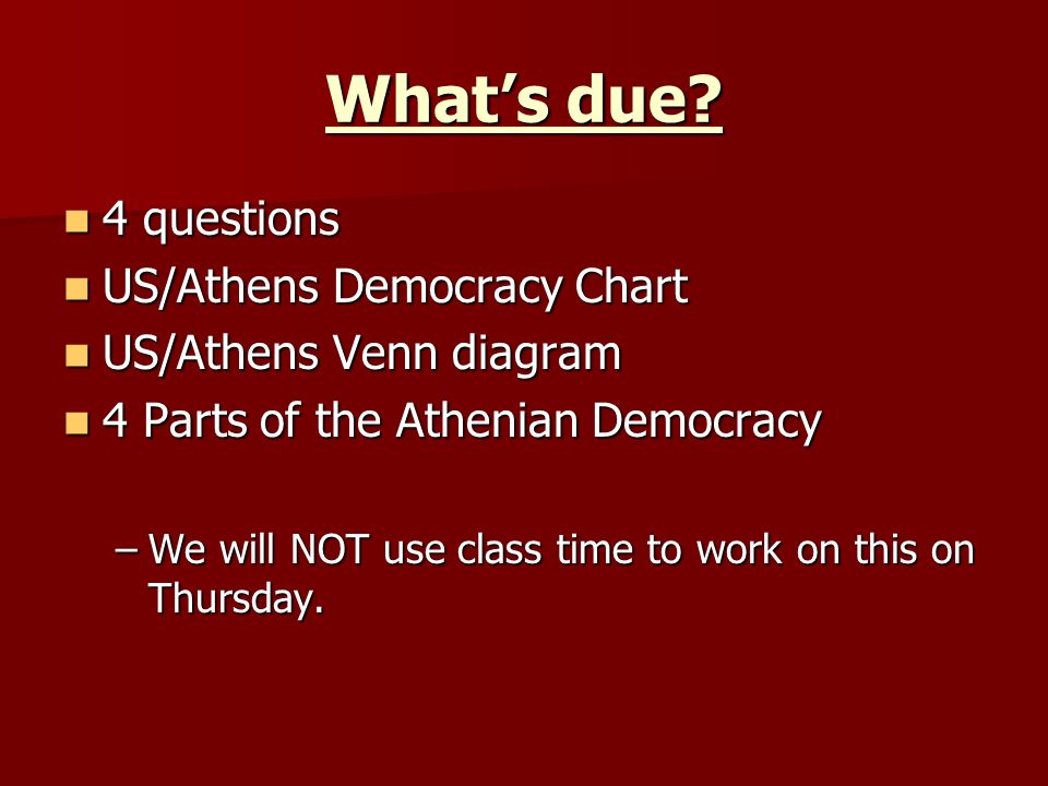 Athenian Democracy Chart
