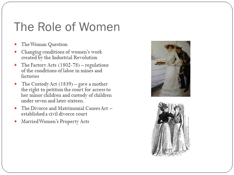 The Role of Women The Woman Question