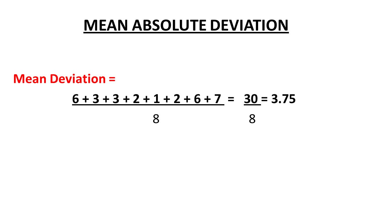 Mean absolute deviation - ppt video online download