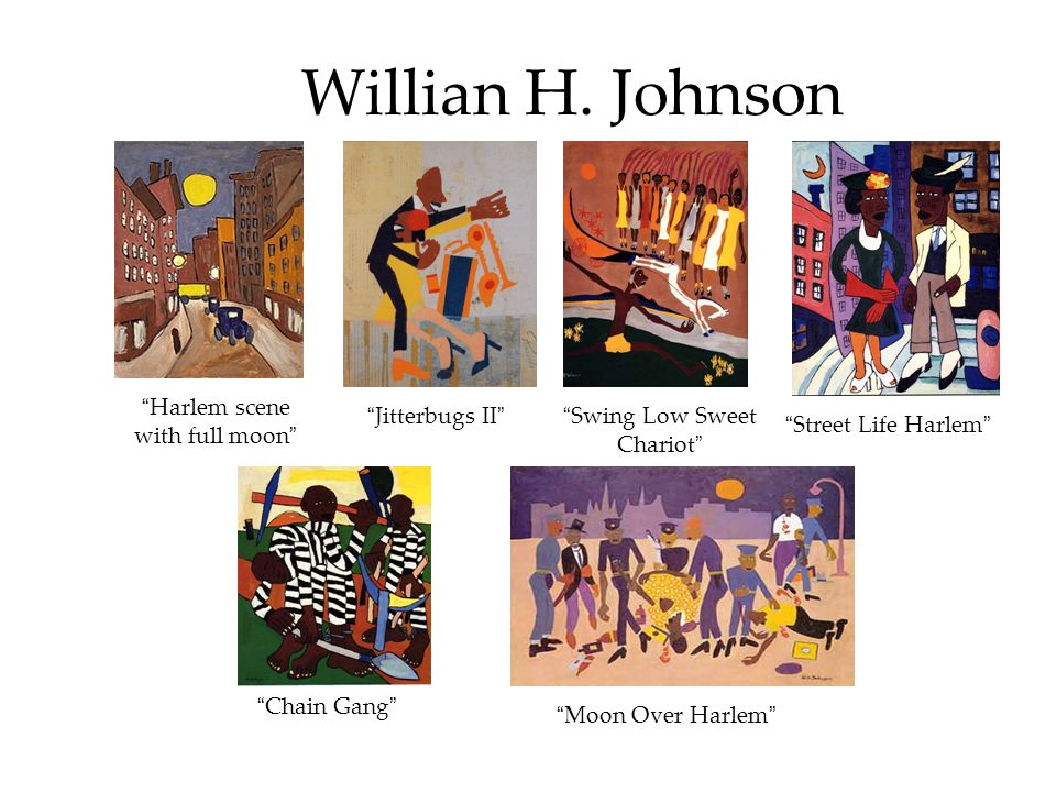 Willian H. Johnson Harlem scene with full moon Jitterbugs II