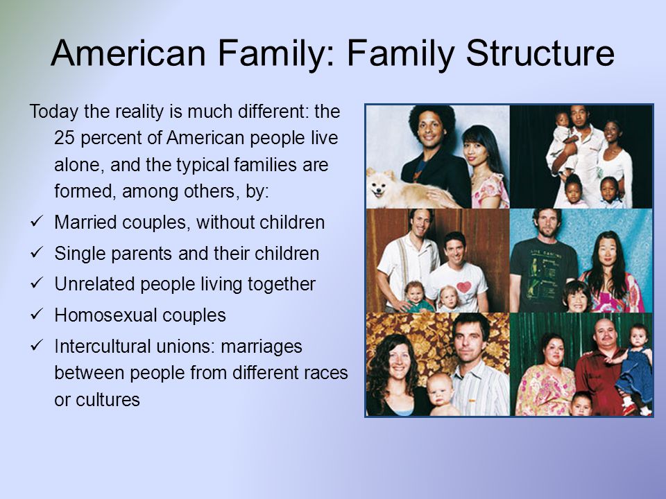 typical american family structure