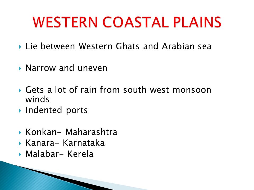 the western coastal plains