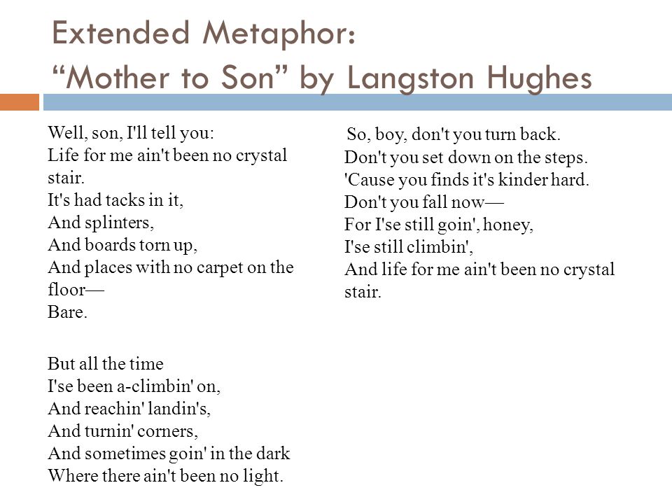mother to son metaphor