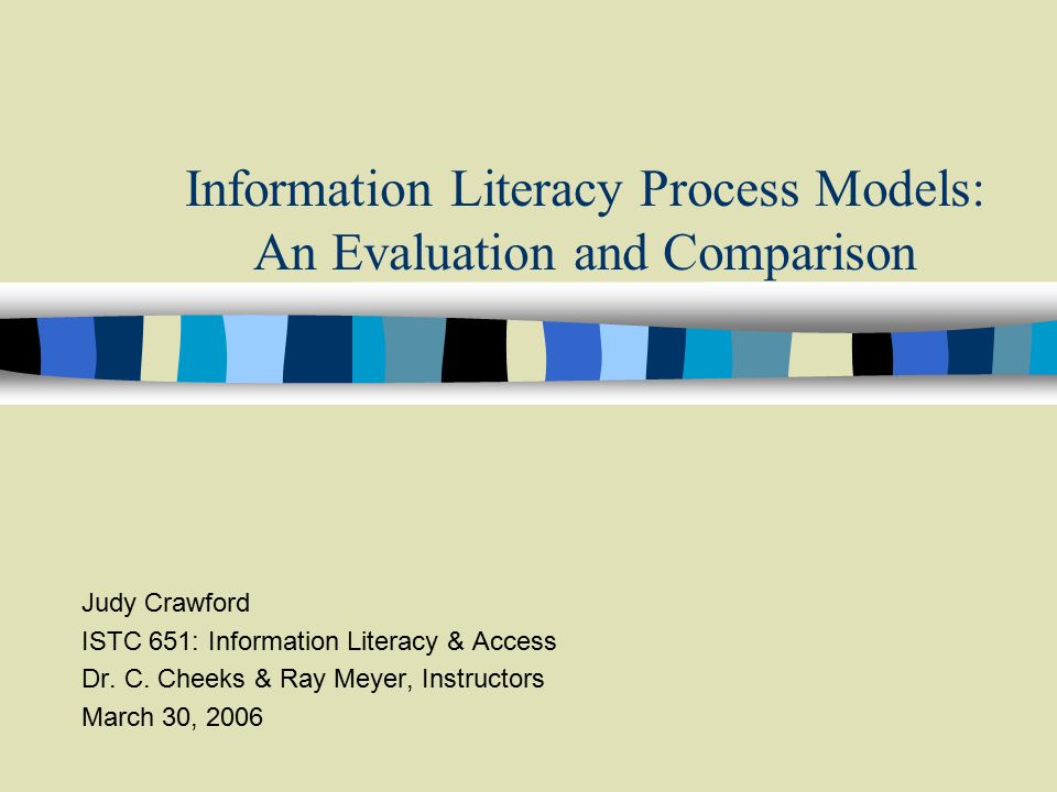 Information Literacy Models And Comparison Chart