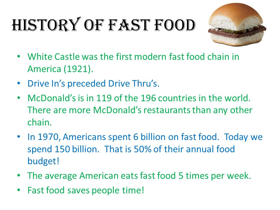 History Of Fast Food Restaurants