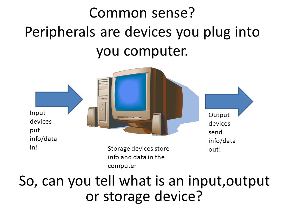 So, can you tell what is an input,output or storage device? 