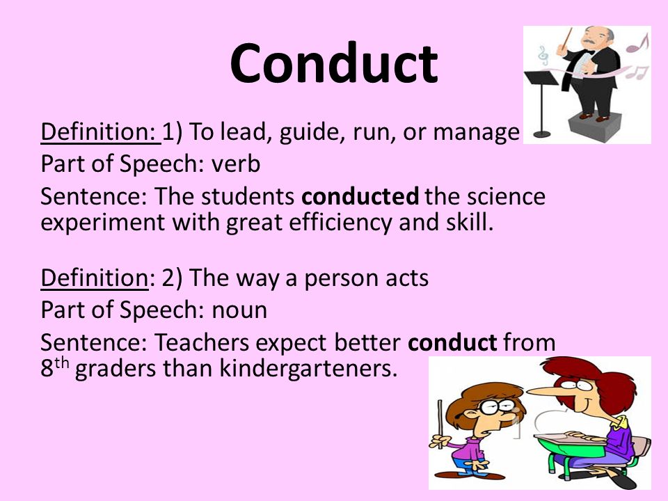 use conduct in a sentence