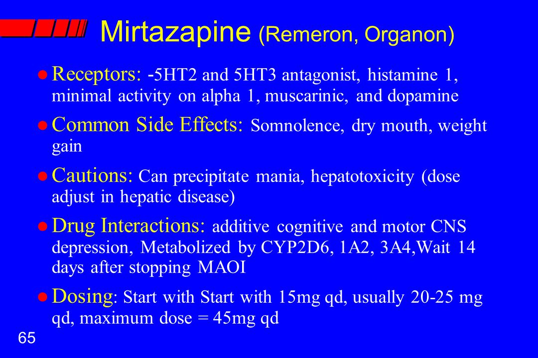 Parnate remeron 15mg