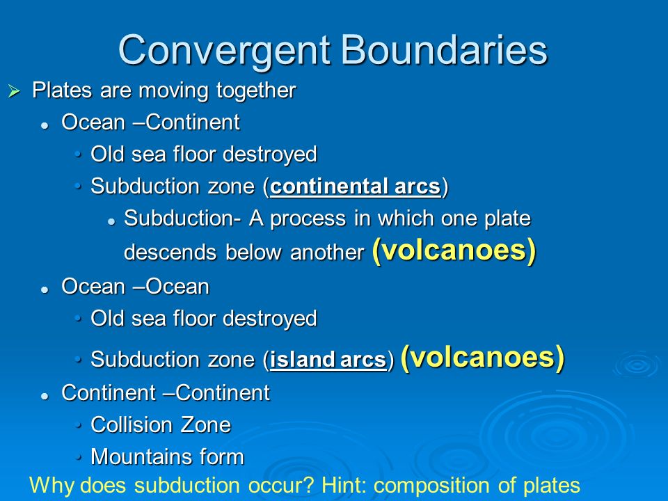 Convergent Boundaries