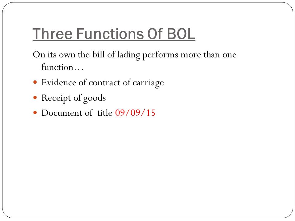 What is a bill of lading and what is its purpose What is a bill of lading and what is its purpose