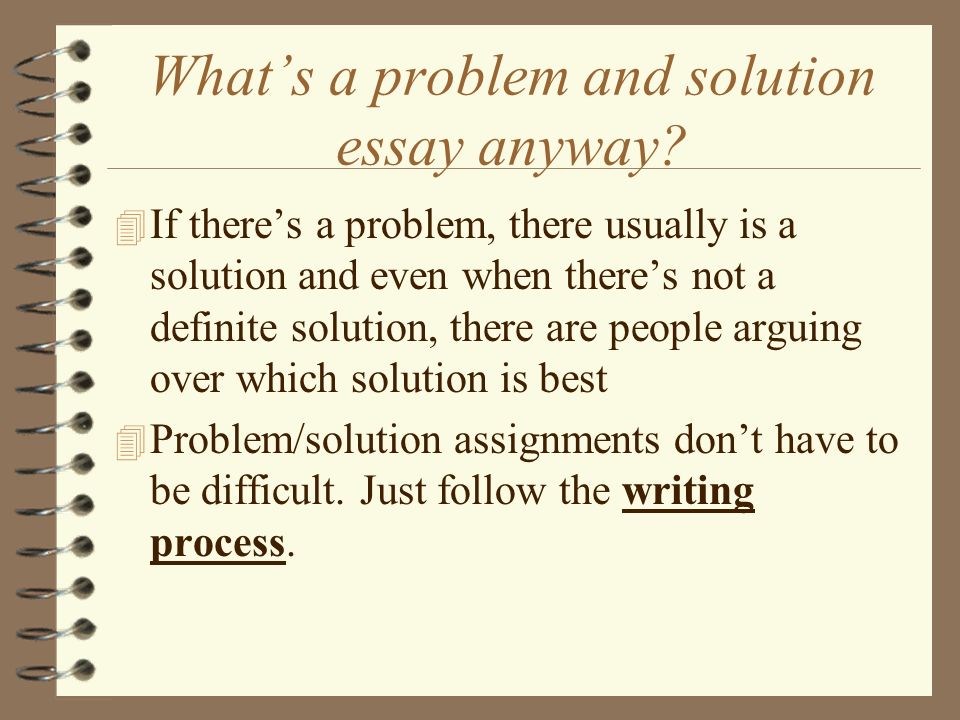 what is a problem solution essay