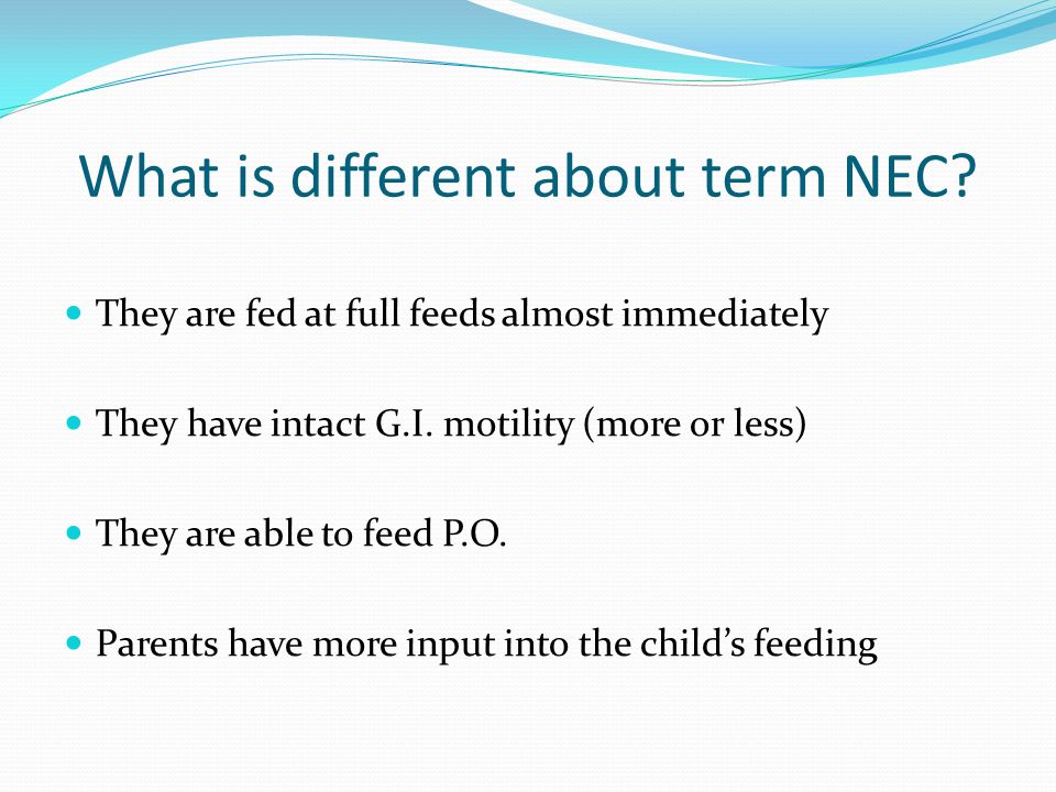 What is different about term NEC