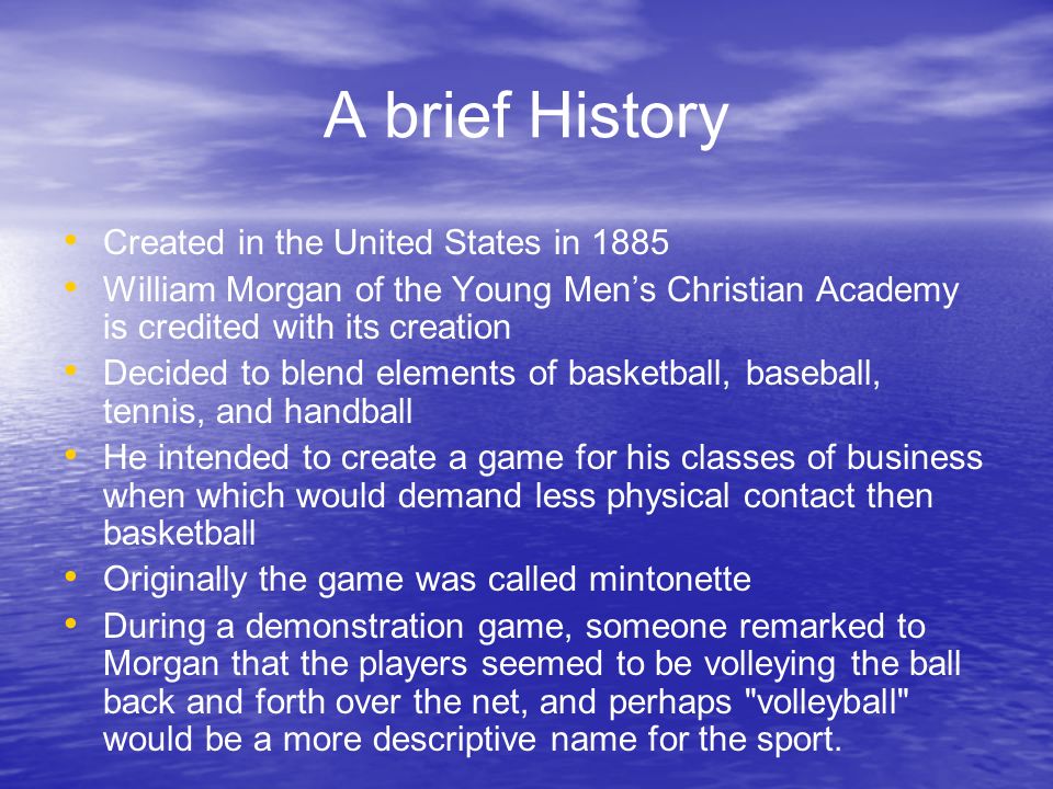the history of volley ball