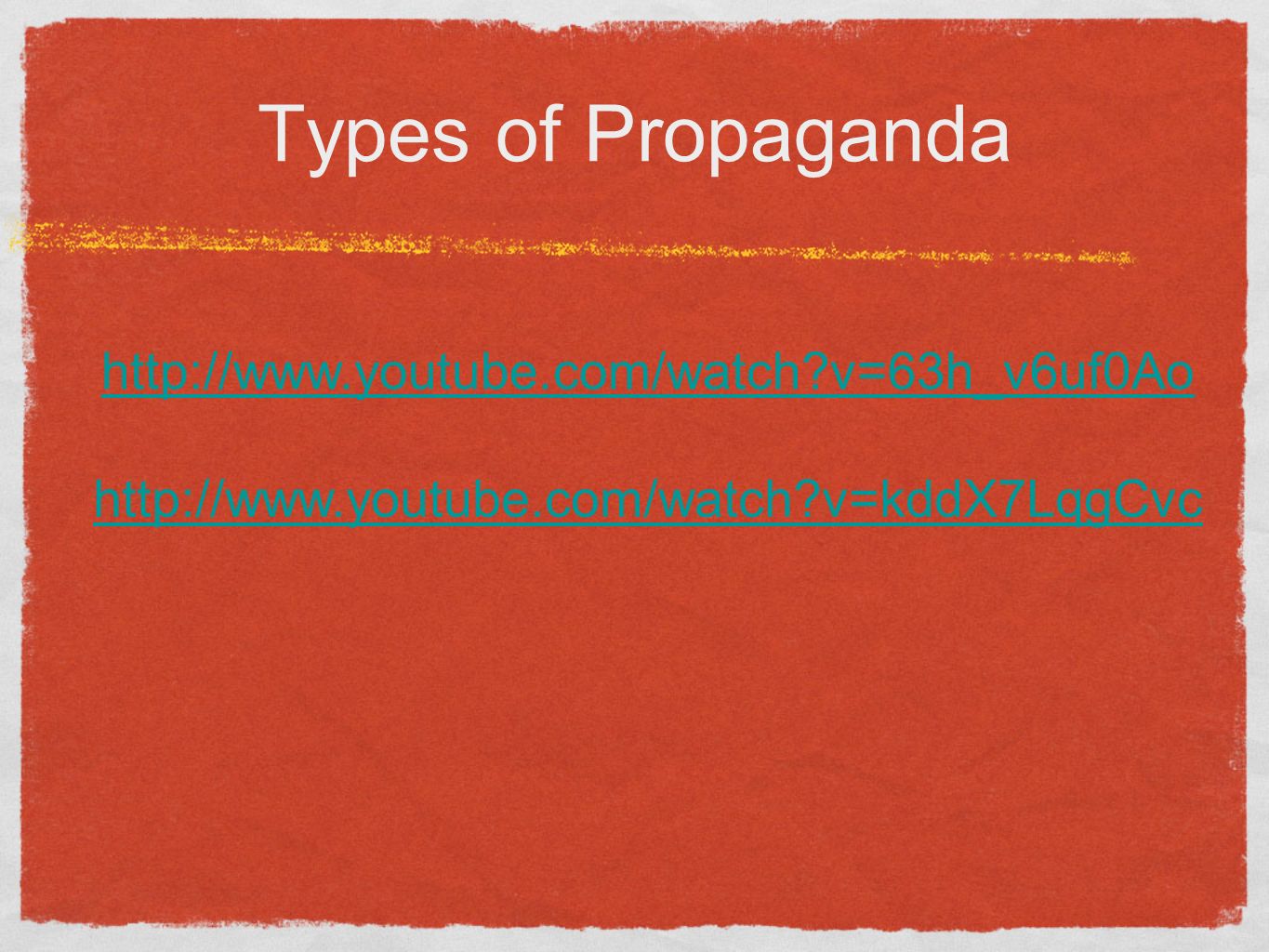Types of Propaganda   v=63h_v6uf0Ao