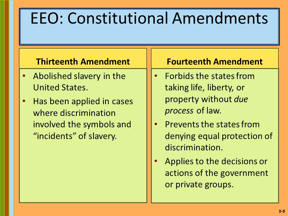 EEO: Constitutional Amendments