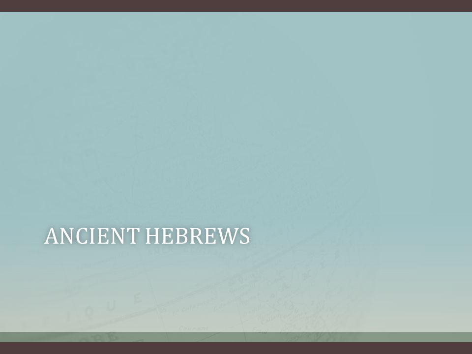 Ancient hebrews