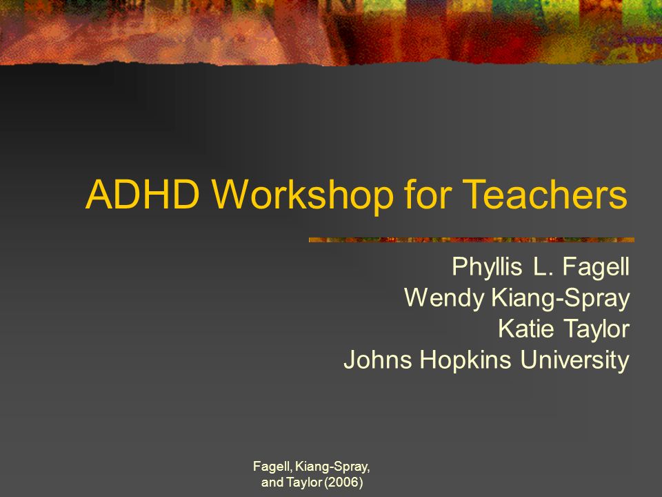 ADHD Workshop for Teachers
