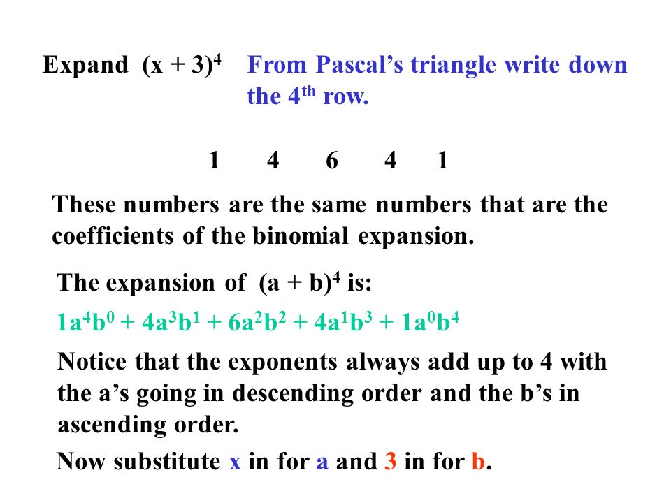 9 5 The Binomial Theorem Let S Look At The Expansion Of X Y N Ppt Video Online Download