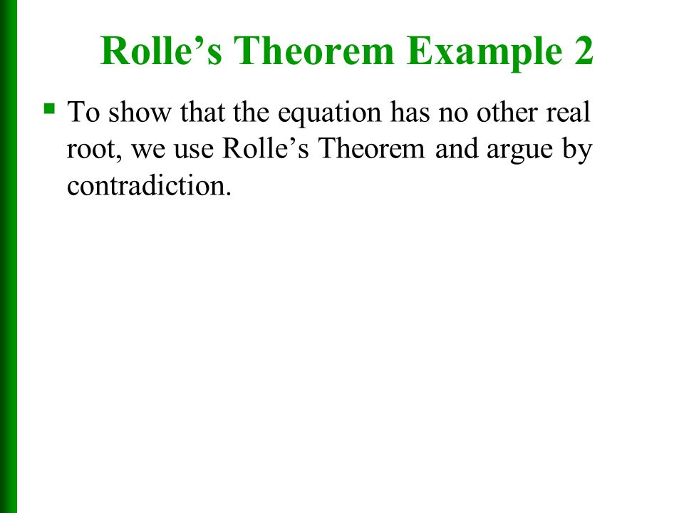 Rolle’s Theorem Example 2