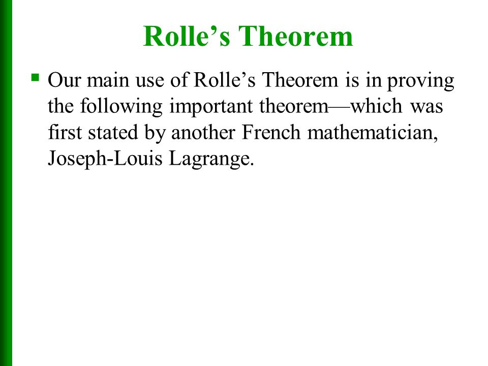 Rolle’s Theorem