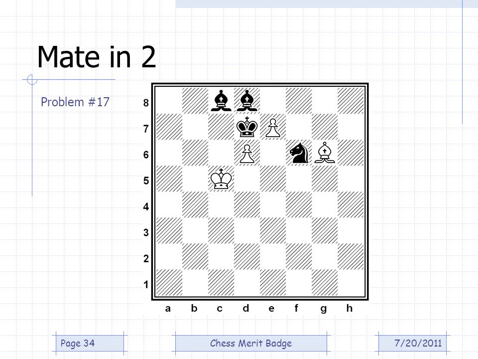 20 Chess Puzzles. Mate in 1 