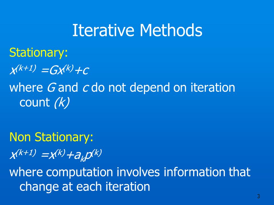 Linear Systems – Iterative methods - ppt video online download