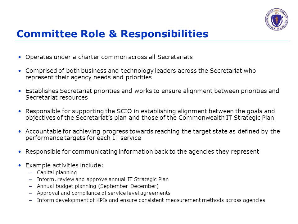 Steering committee roles and responsibilities ppt