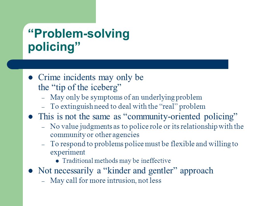 problem oriented policing examples