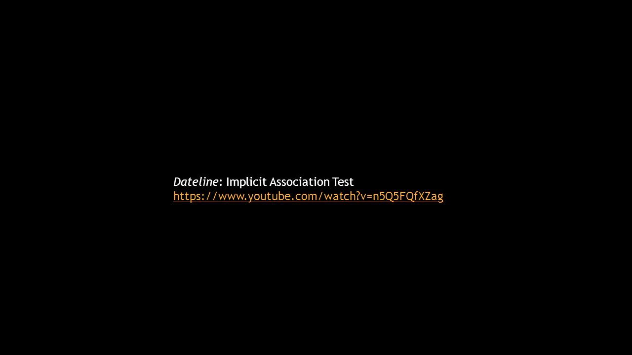 Dateline: Implicit Association Test