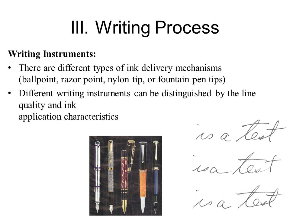 types of writing process