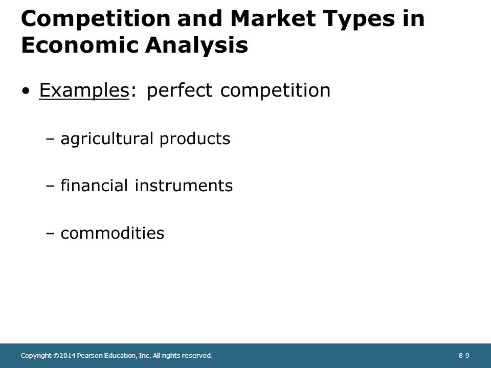 Competition and Market Types in Economic Analysis