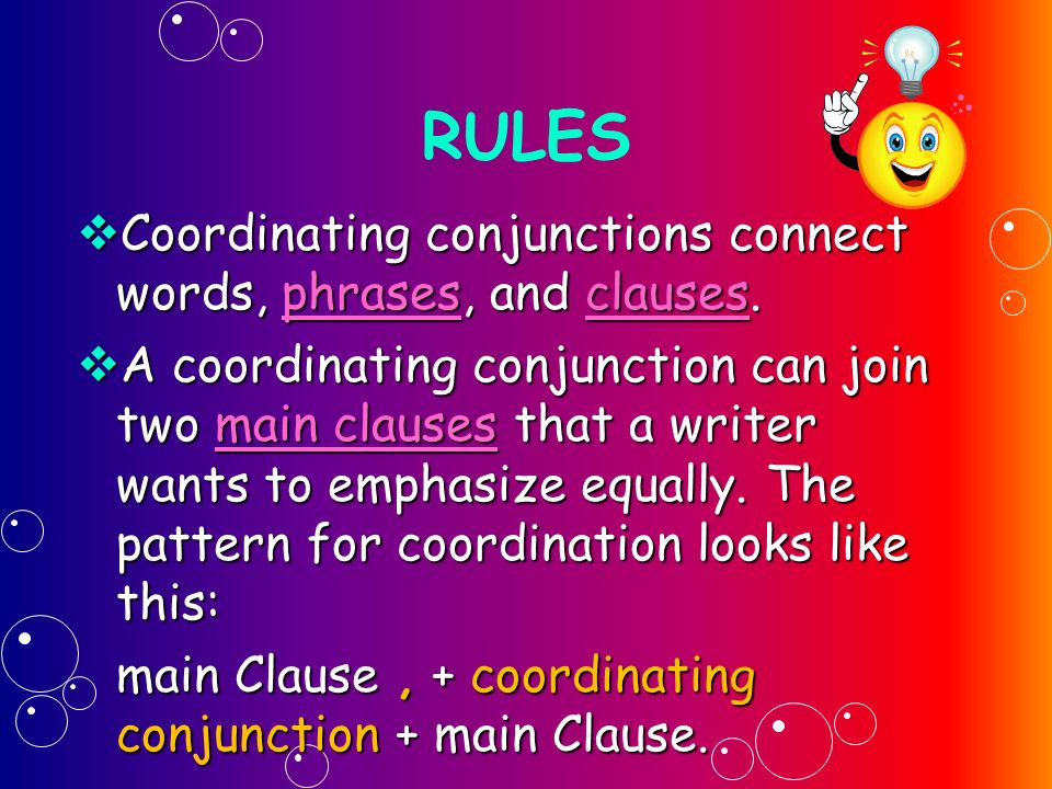 Coordinating Conjunctions FANBOYS - ppt download