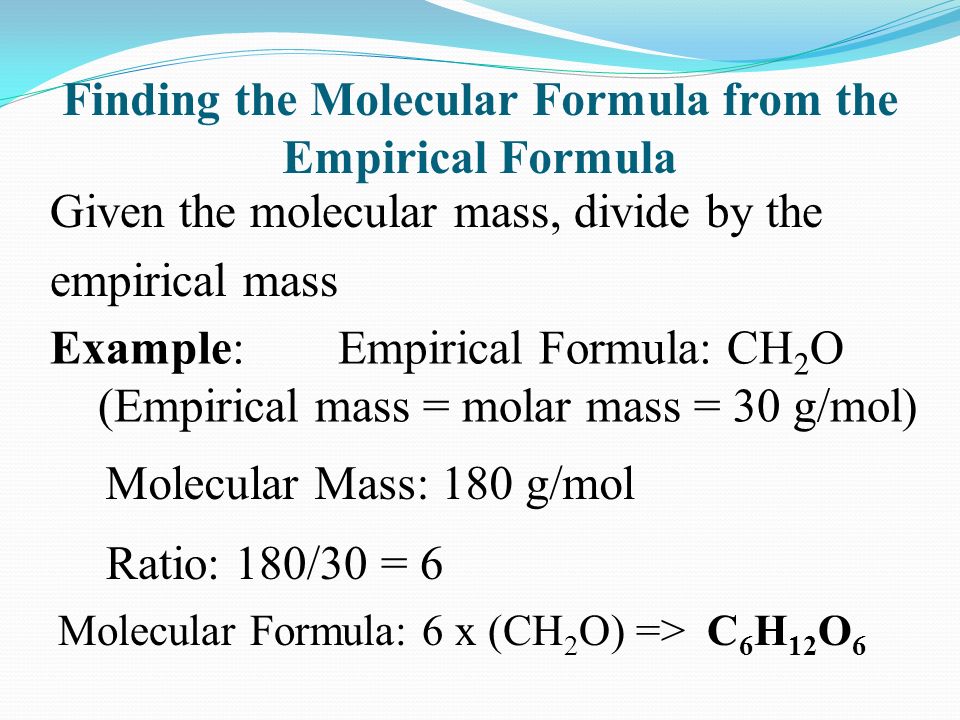 Empirical Formula Molecular Formula Ppt Video Online Download
