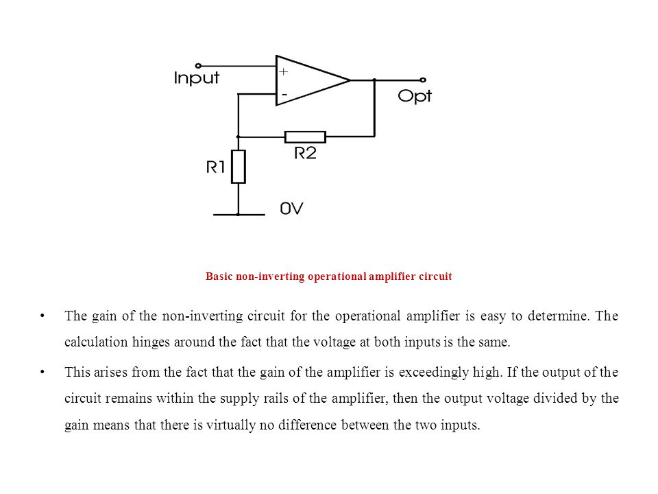 non investing operational amplifier pptx