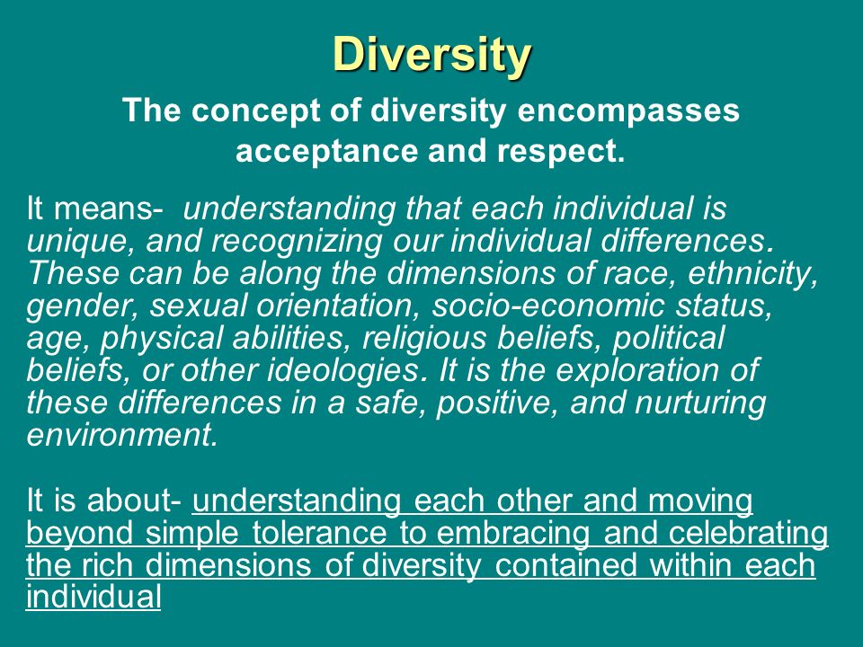 understand the importance of equality and inclusion
