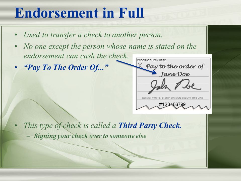How To Endorse A Check Over To Someone How To Wiki 89