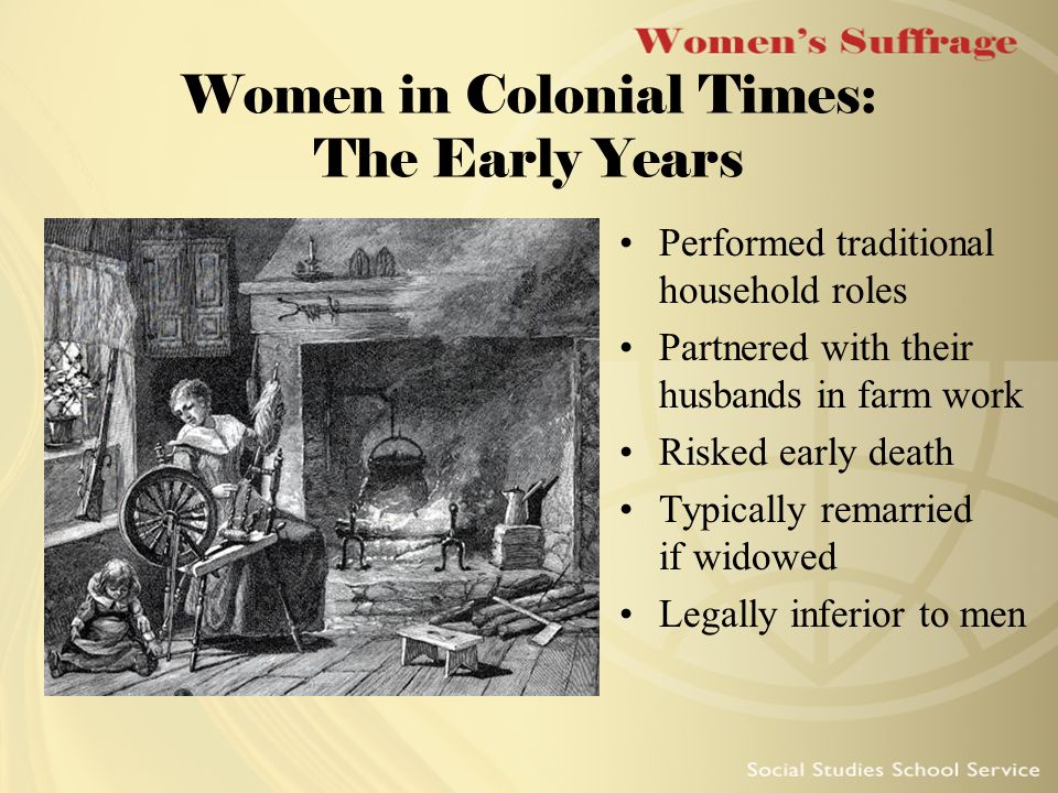 first generations women in colonial america