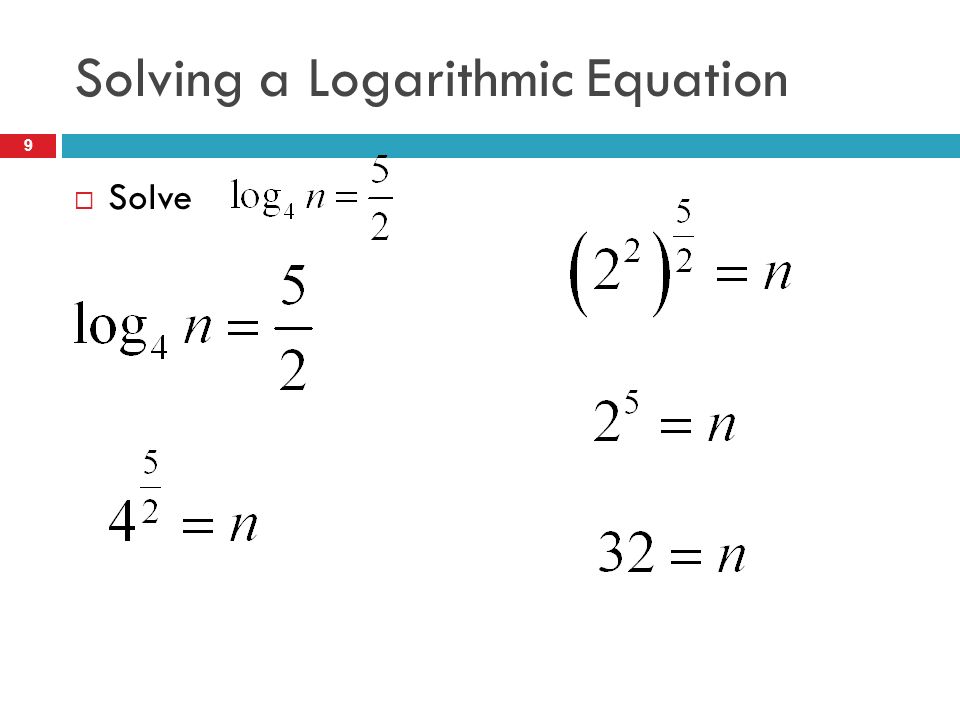 Solving a Logarithmic Equation