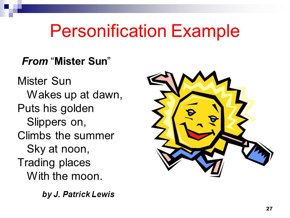 Personification Example
