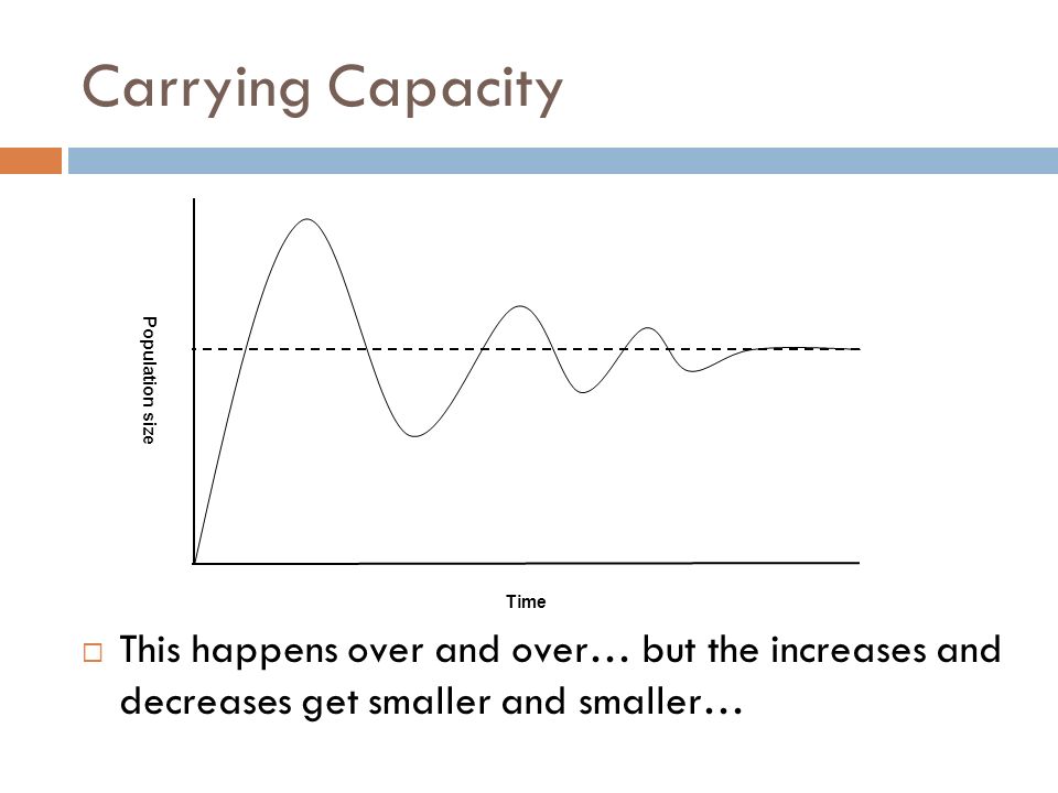 Carrying Capacity Time. Population size.