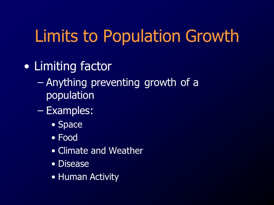 Limits to Population Growth