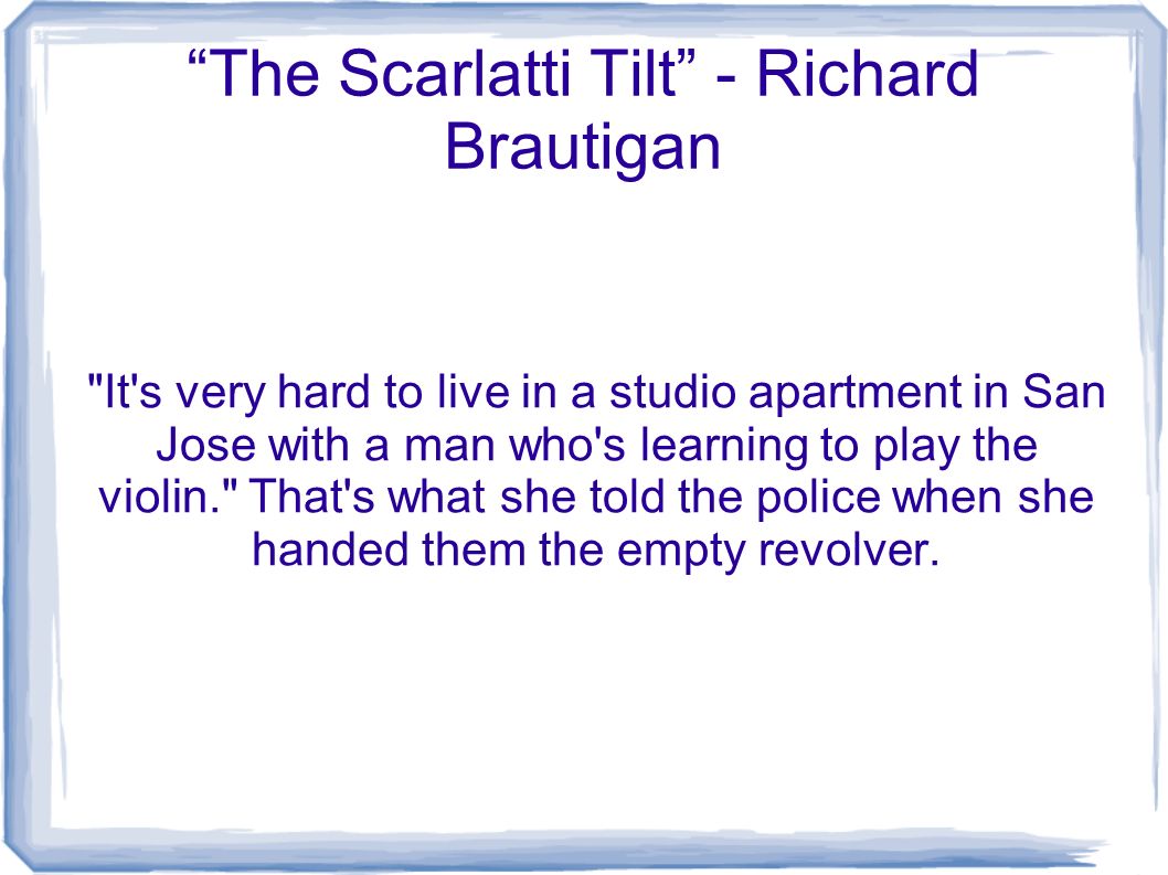 the scarlatti tilt