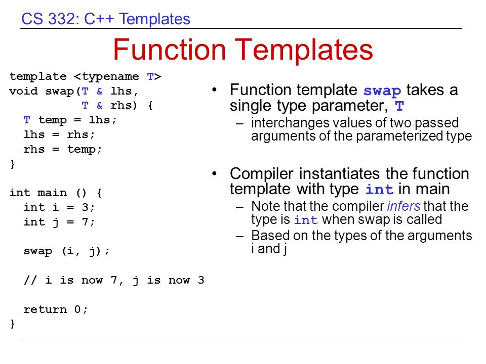 Overview Of C Templates Ppt Video Online Download