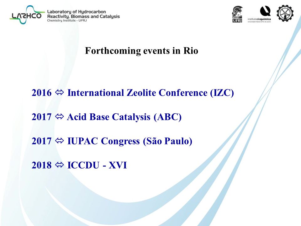 Forthcoming events in Rio