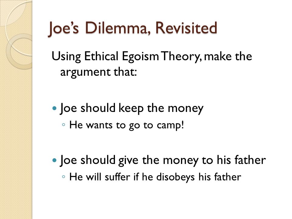 ethical egoism pros and cons