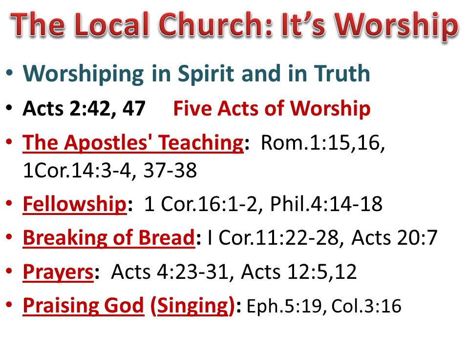 The Local Church: It’s Worship
