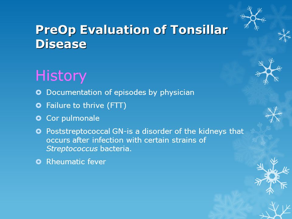 PreOp Evaluation of Tonsillar Disease
