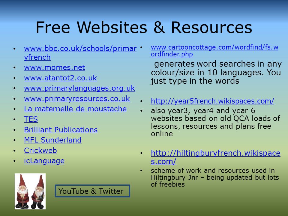 Free Websites & Resources