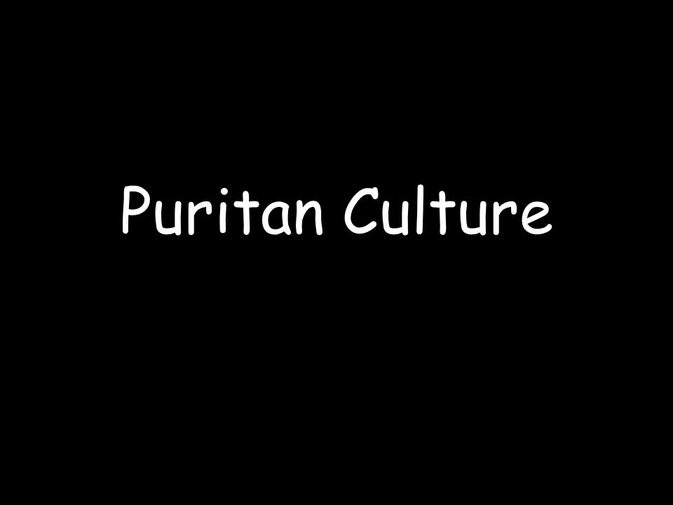 Puritan Culture