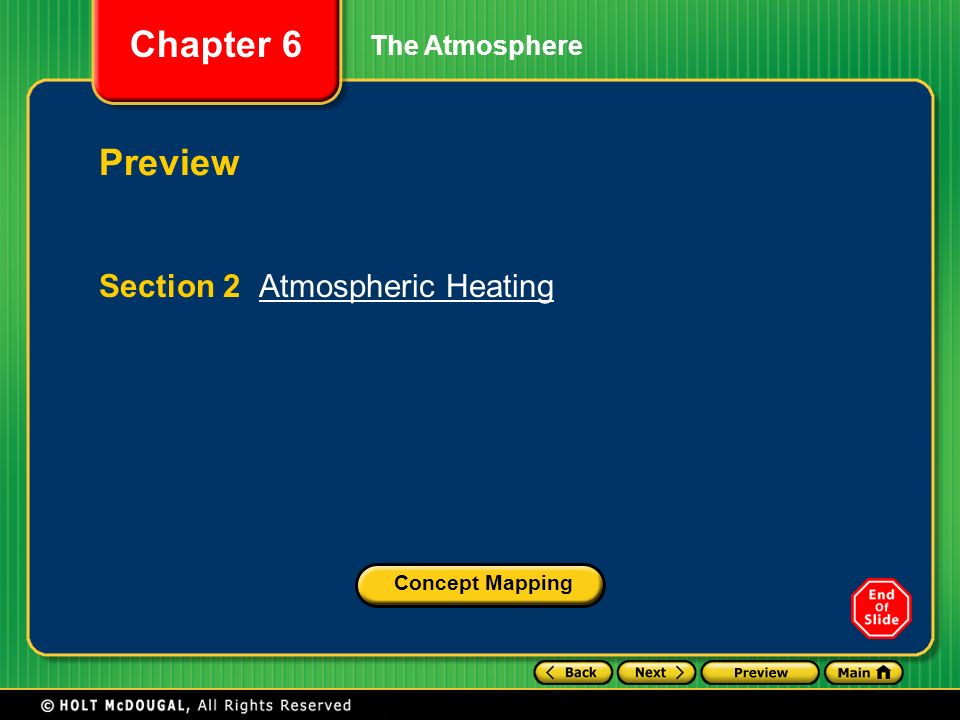 The Atmosphere Preview Section 2 Atmospheric Heating Concept Mapping